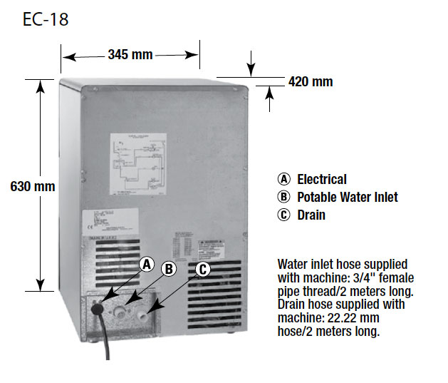 Manitowoc EC18 Ice2o Ice Machines