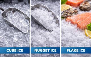 Comparison between Cube, Nugget and Flake Ice